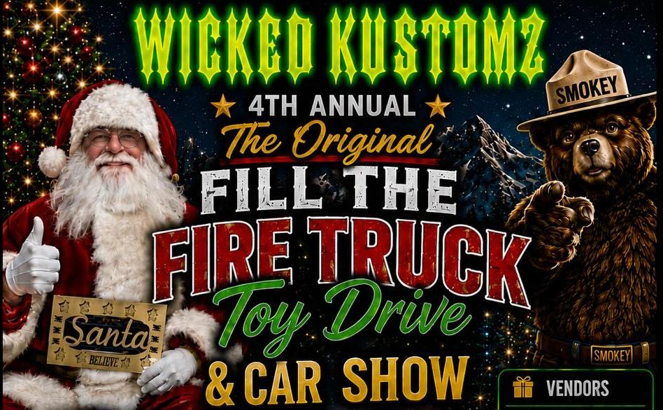 Wicked Kustomz Toy Drive Car Show partial flyer November 2026